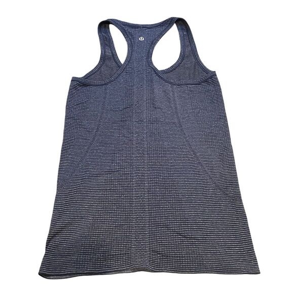 Lululemon Women’s‎ 4 Swiftly Tech Racerback Tank Top Heathered Deep Navy Stripe - Picture 5 of 7
